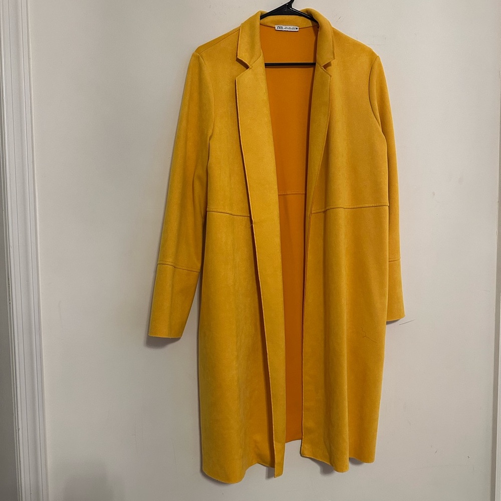 Yellow Long Open Front Duster - Picture 2 of 3
